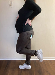 Leggins Ecocuero Café