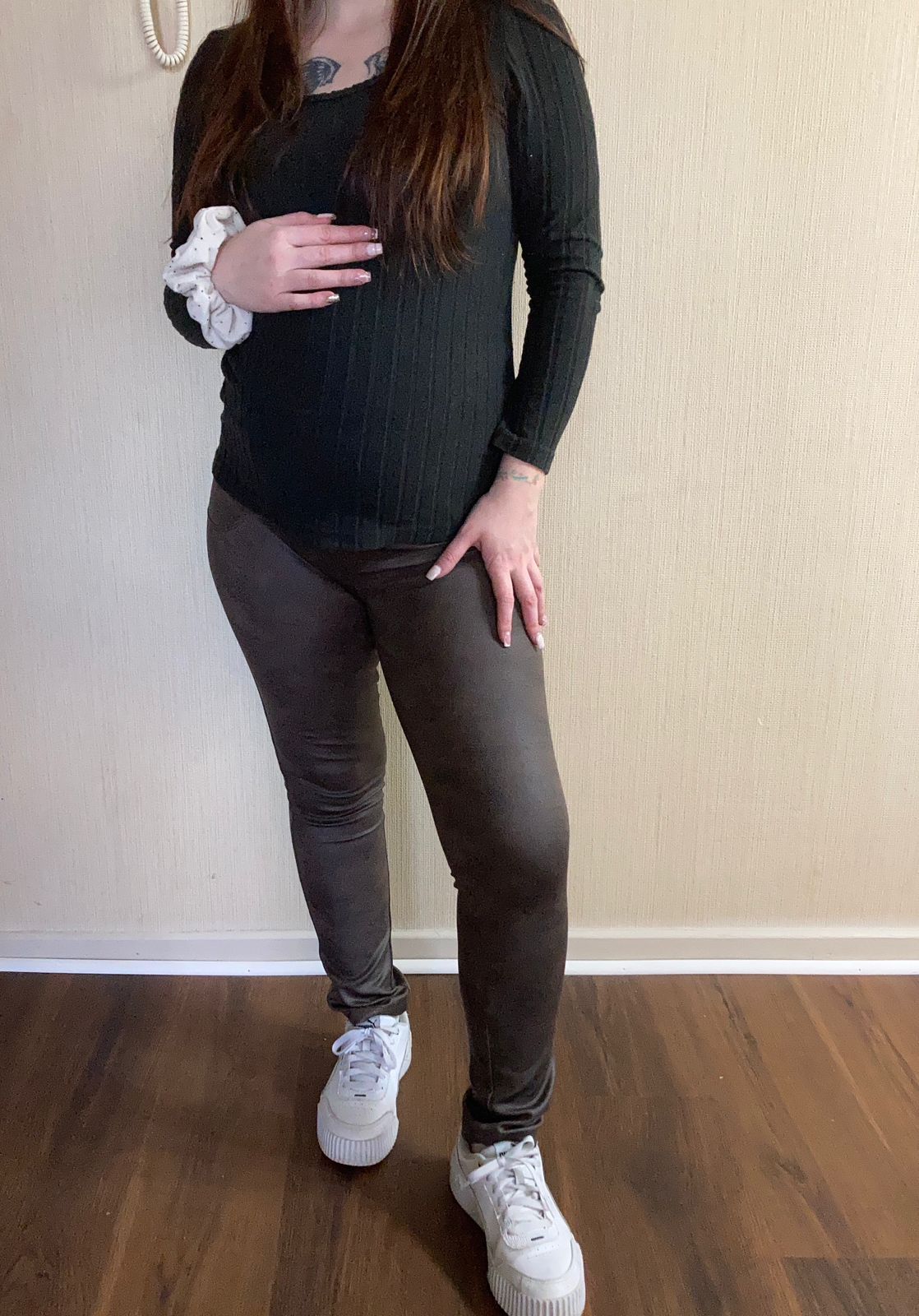 Leggins Ecocuero Café