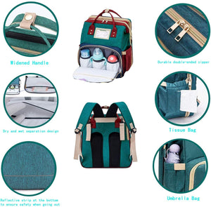 Mochila Maternal Con Mudador Multicolor