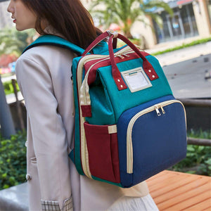 Mochila Maternal Con Mudador Multicolor