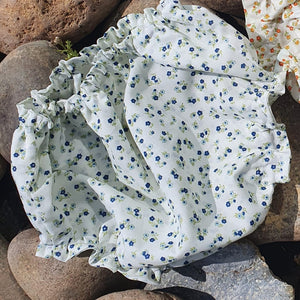 Calzón Broderie Blanco Con Flores Azules
