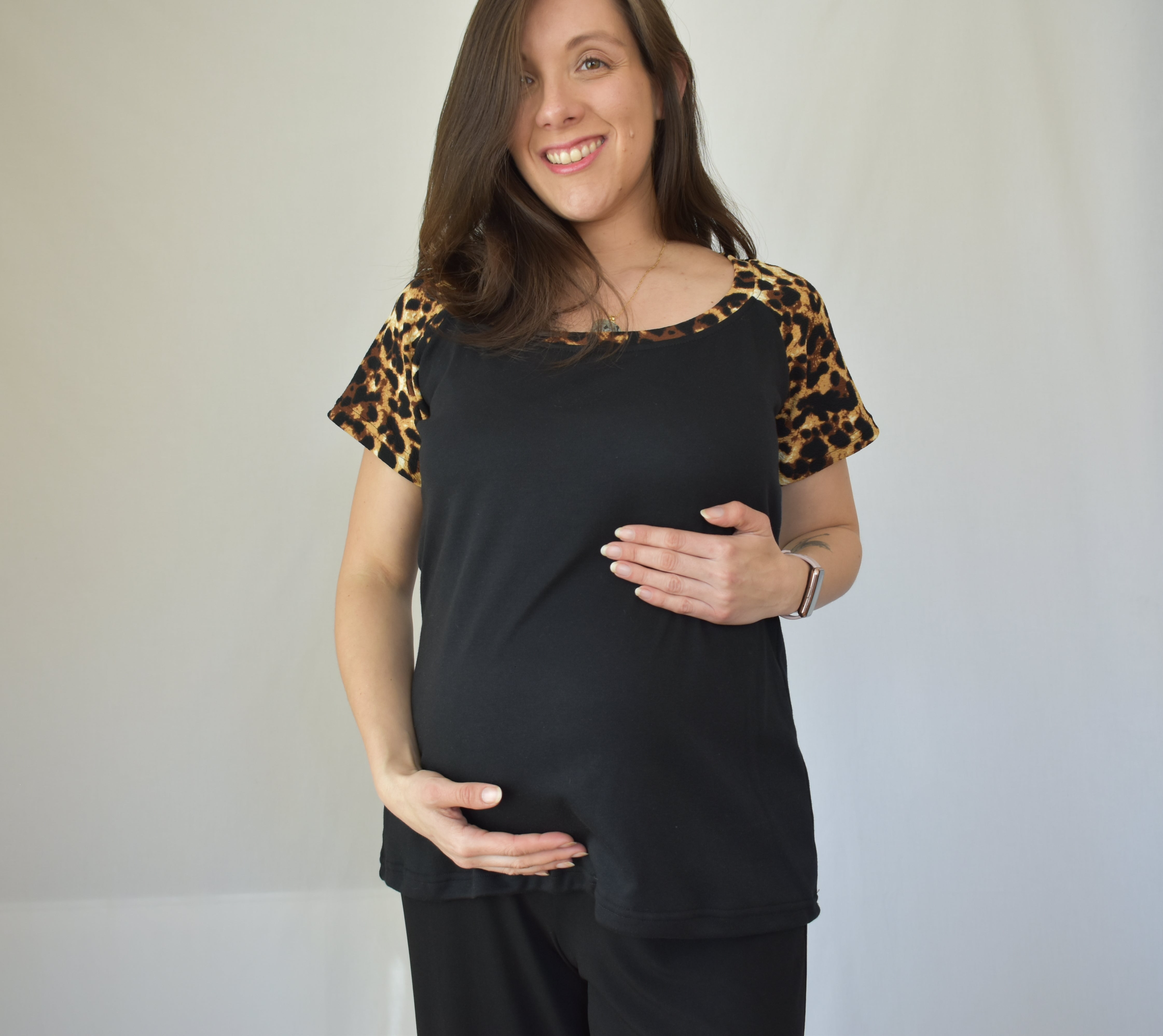 Polera Print Negra