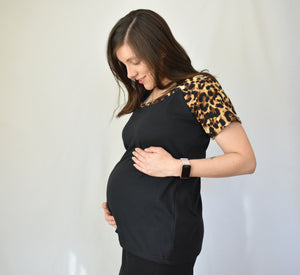 Polera Print Negra