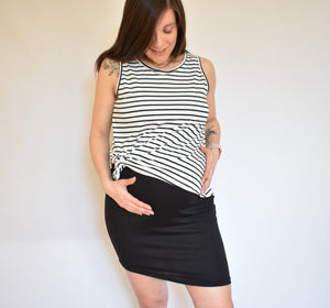 Vestido Embarazo Rayas Falda Tubo