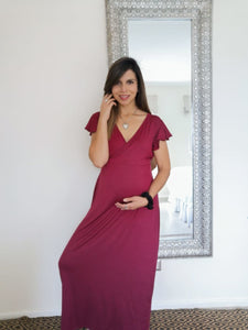 Vestido Maxi Burdeo