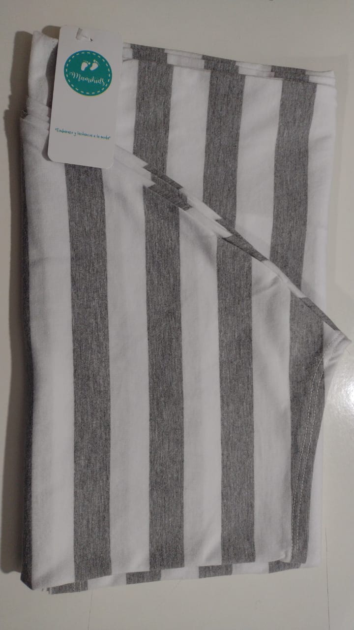 Cubre Huevito Gris Rayas Gruesas