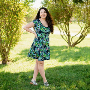 Vestido Renata Flores Verde