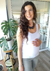 Poleras Maternales Tank Blanca