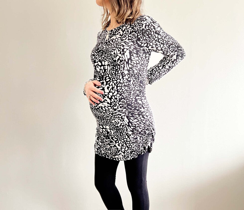 Polera Mom Print Blanco