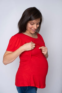 Polera Renata Vuelos Rojo