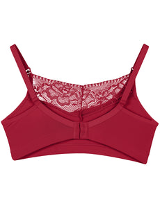 Sostén Semi Encaje Rojo