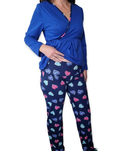 Pijama Azul Corazones