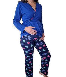 Pijama Azul Corazones