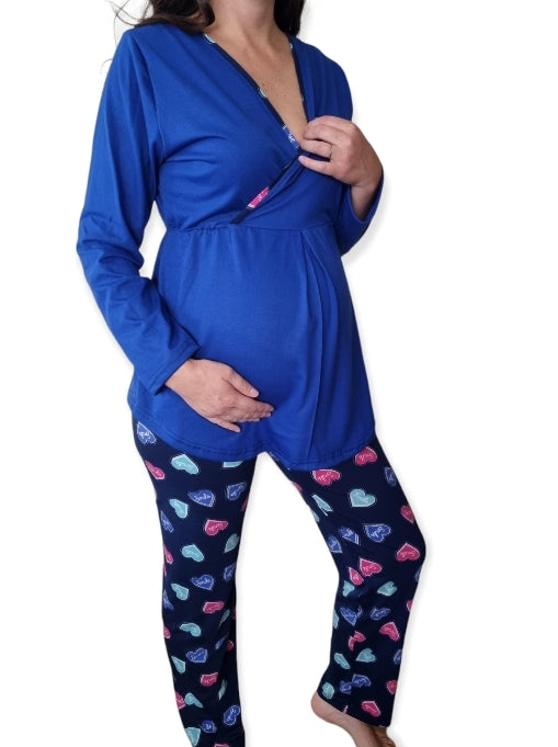 Pijama Azul Corazones