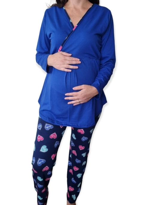Pijama Azul Corazones