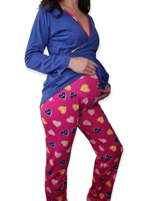 Pijama Fucsia Corazones