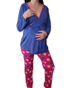 Pijama Fucsia Corazones