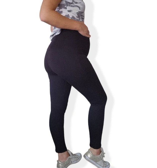 Calza Algodón Negro Mamikids