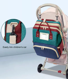 Mochila Maternal Con Mudador Multicolor