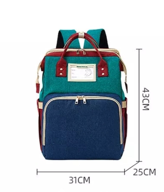 Mochila Maternal Con Mudador Multicolor