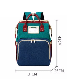 Mochila Maternal Con Mudador Multicolor