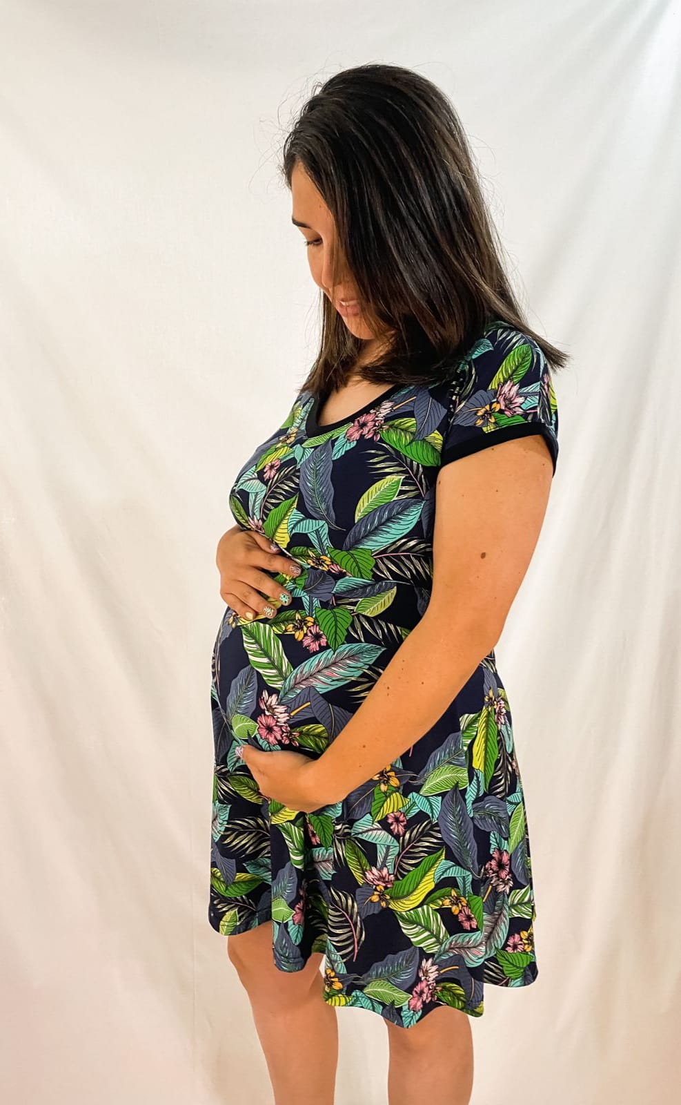 Vestido Renata Flores Verde