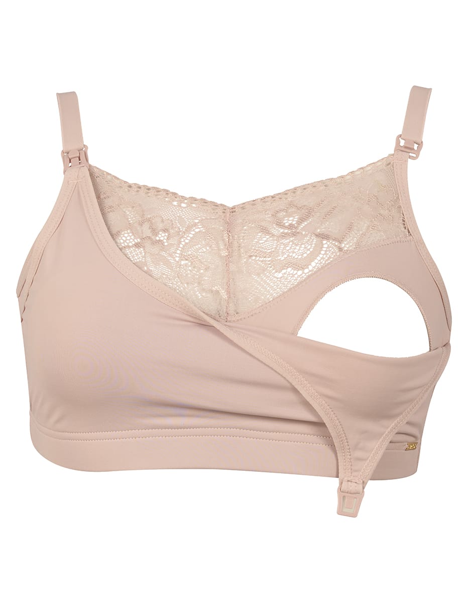 Sostén Semi Encaje Beige