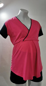 Pijama Corto Azul Fucsia