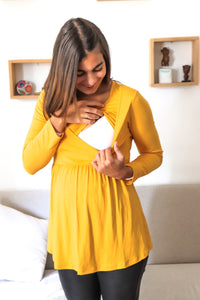 Polera Carmen Mostaza