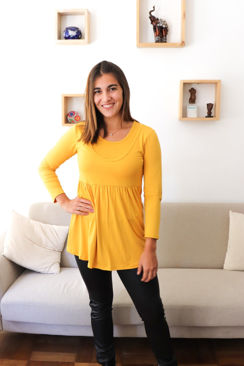 Polera Carmen Mostaza