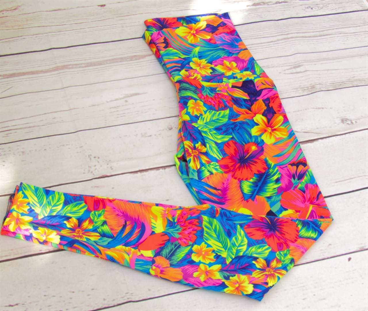 Calza Deportiva Flores Fluor