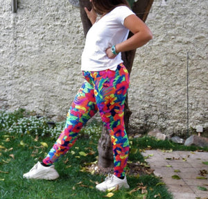 Calza Deportiva Flores Fluor