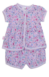 Conjunto Flores Rosado