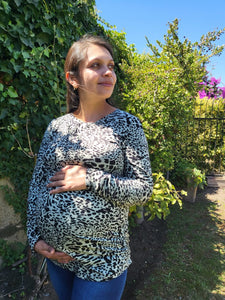 Polera Mom Print Verde