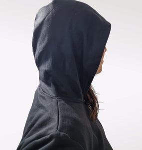 Polerón Lactancia y Embarazo Negro Cruzado Con Gorro