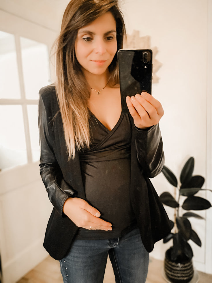 Polera Maite Lazos Negra