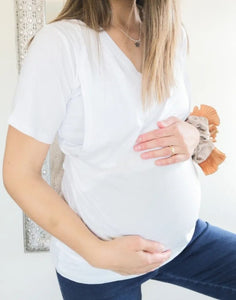 Polera Maternal y Lactancia Blanca