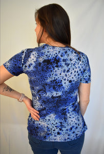 Polera Print Azul