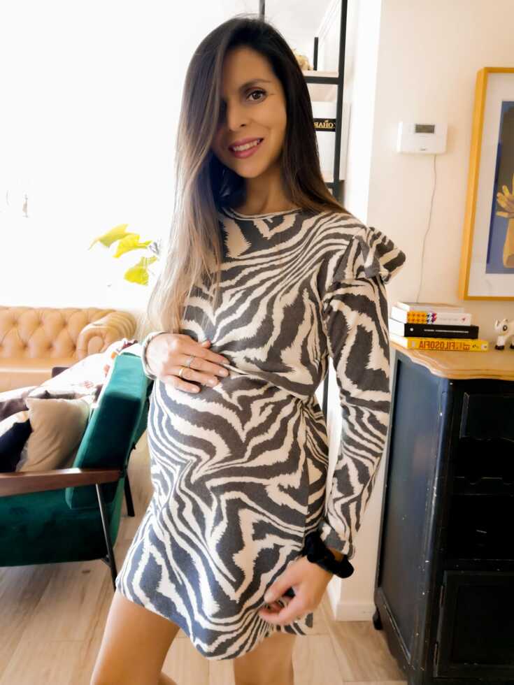 Vestido Be Vuelos Print Gris