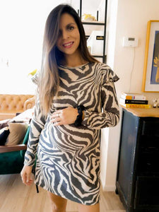 Vestido Be Vuelos Print Gris